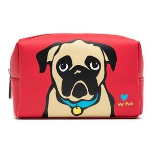 NWT Marc Tetro Large Pug Cosmetic Case